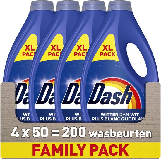 Dash Washing Liquid - Plus blanc que blanc - 4 x 50 Lavages