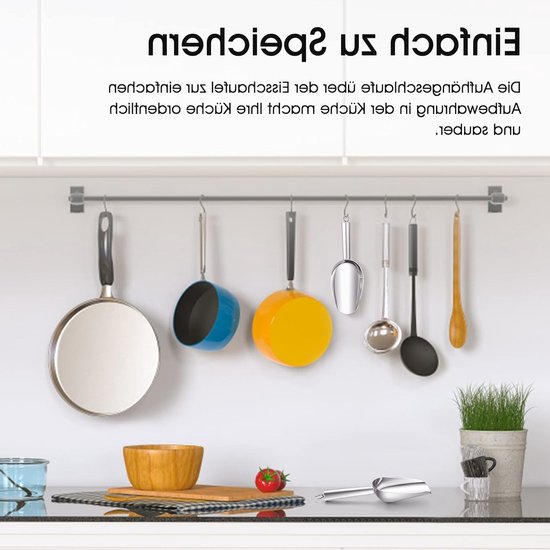 Roestvrijstalen schepset voor ijs en bloem - 2 stuks, 18 x 6 cm, vaatwasmachinebestendig, ideaal voor keuken en feesten van Merkloos — afbeelding 4