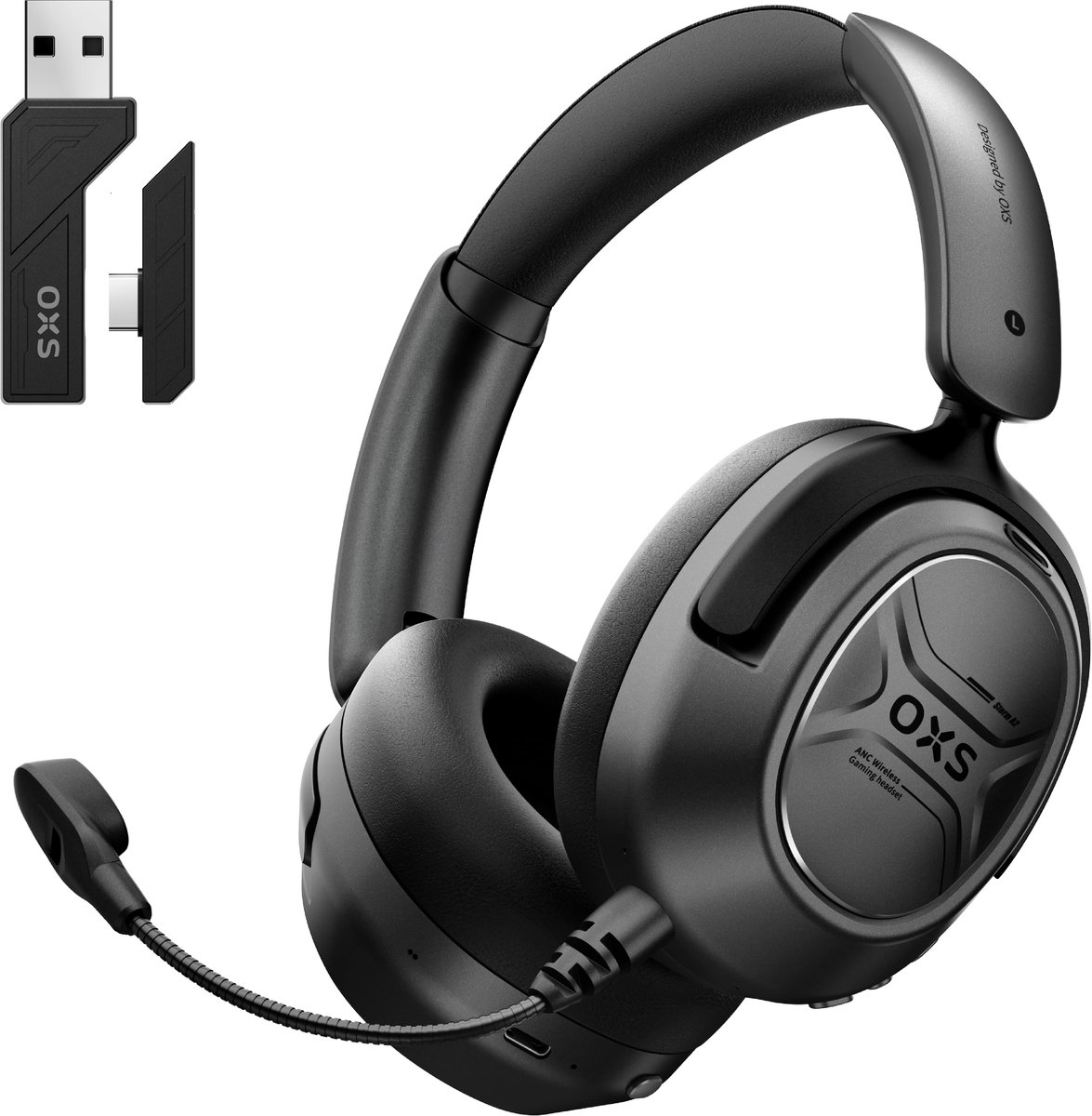 OXS Storm A2 ANC Draadloze Gaming Headset - Zwart