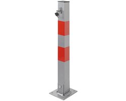 ProPlus Parkeerpaal met Slot - Parkeerplaatsbeveiliging - Parkeerplaatsblokkering - Inklapbare antiparkeerpaal - Neerklapbaar - 90° omklapbaar - Verkeerspaal - Inclusief 3 Sleutels