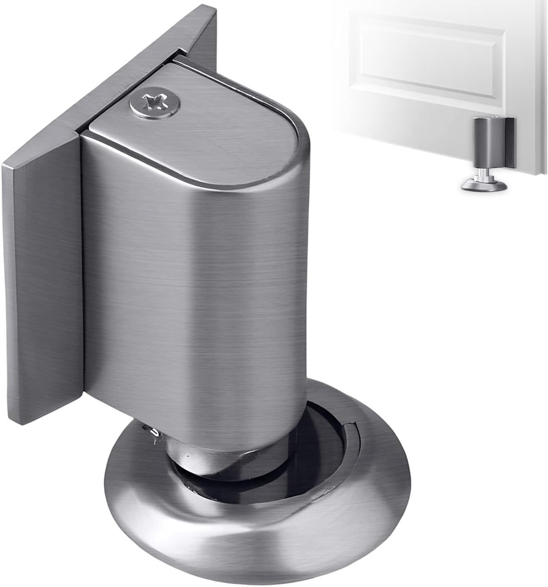 Verstelbare Magnetische Deurstoppers voor Muren, Zelfklevend en Schroefvrij, Geschikt voor Vloeren en Deuren, Aluminium Legering, Eenvoudige Installatie