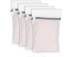 4 stuks netwaszakken, gevoelige waszakken, waszak 30 x 20 cm, klein wasnet voor fijne was, waszak voor wasmachine, waszak voor ondergoed, lingerie
