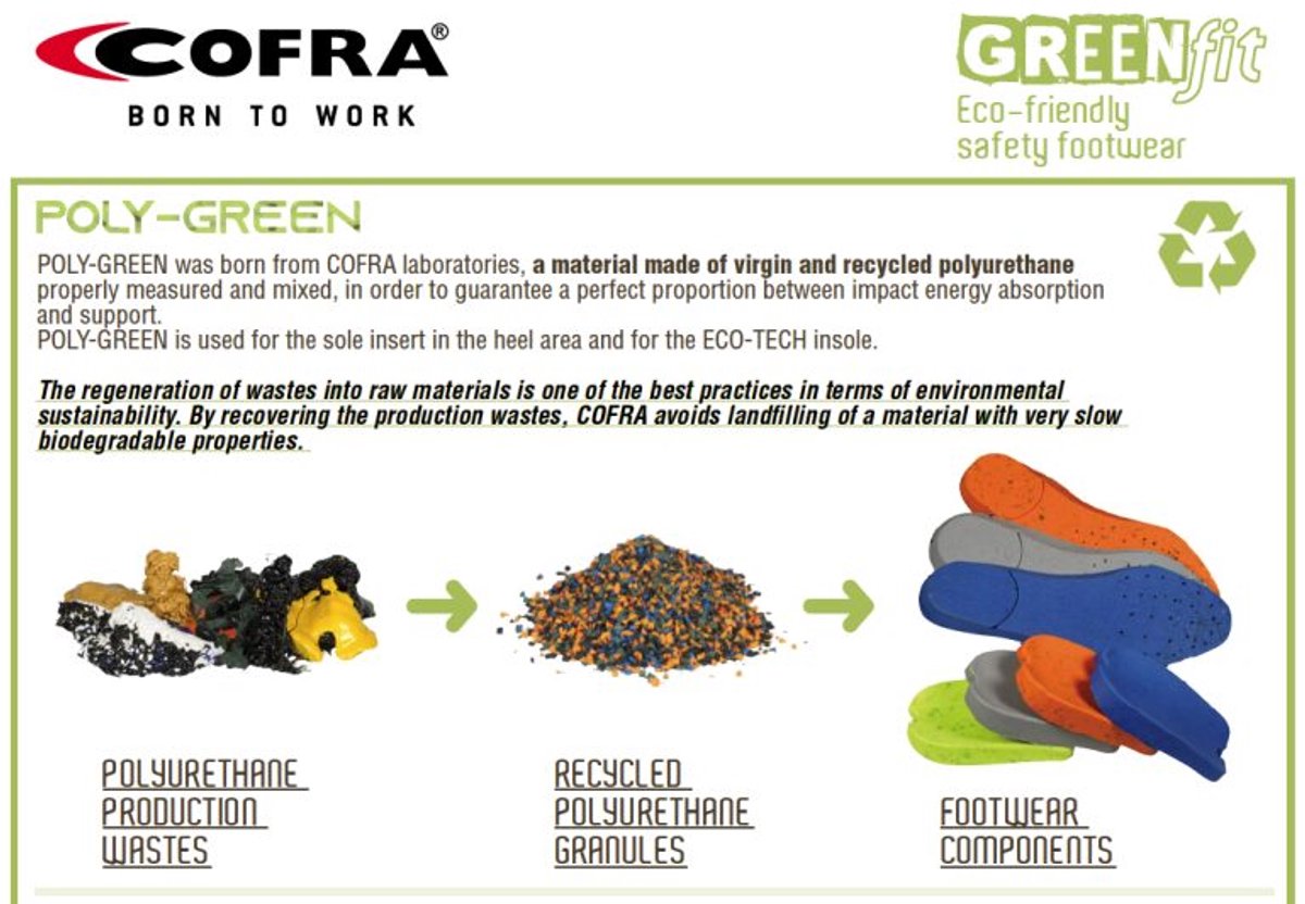 Cofra Green Fit Rainproof S3 Werkschoenen maat 45 Grijs rood