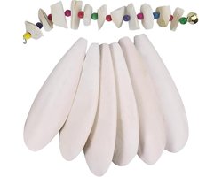 6 stuks 11-13 cm sepia schelpen voor schildpadden, vogels en reptielen - Calciumrijke accessoires voor gezonde dieren