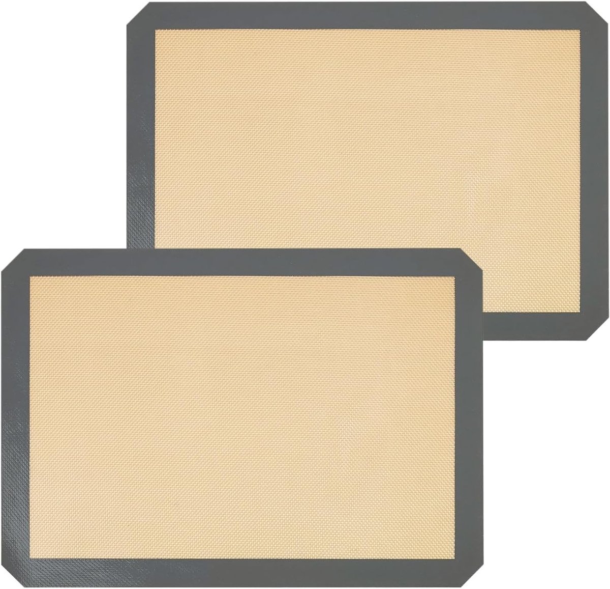 Herbruikbare Silicone Bakmatten, Set van 2, Antiaanbak, BPA-vrij, Geschikt voor Oven en Magnetron, Ideaal voor Koekjes, Gebak en Macarons