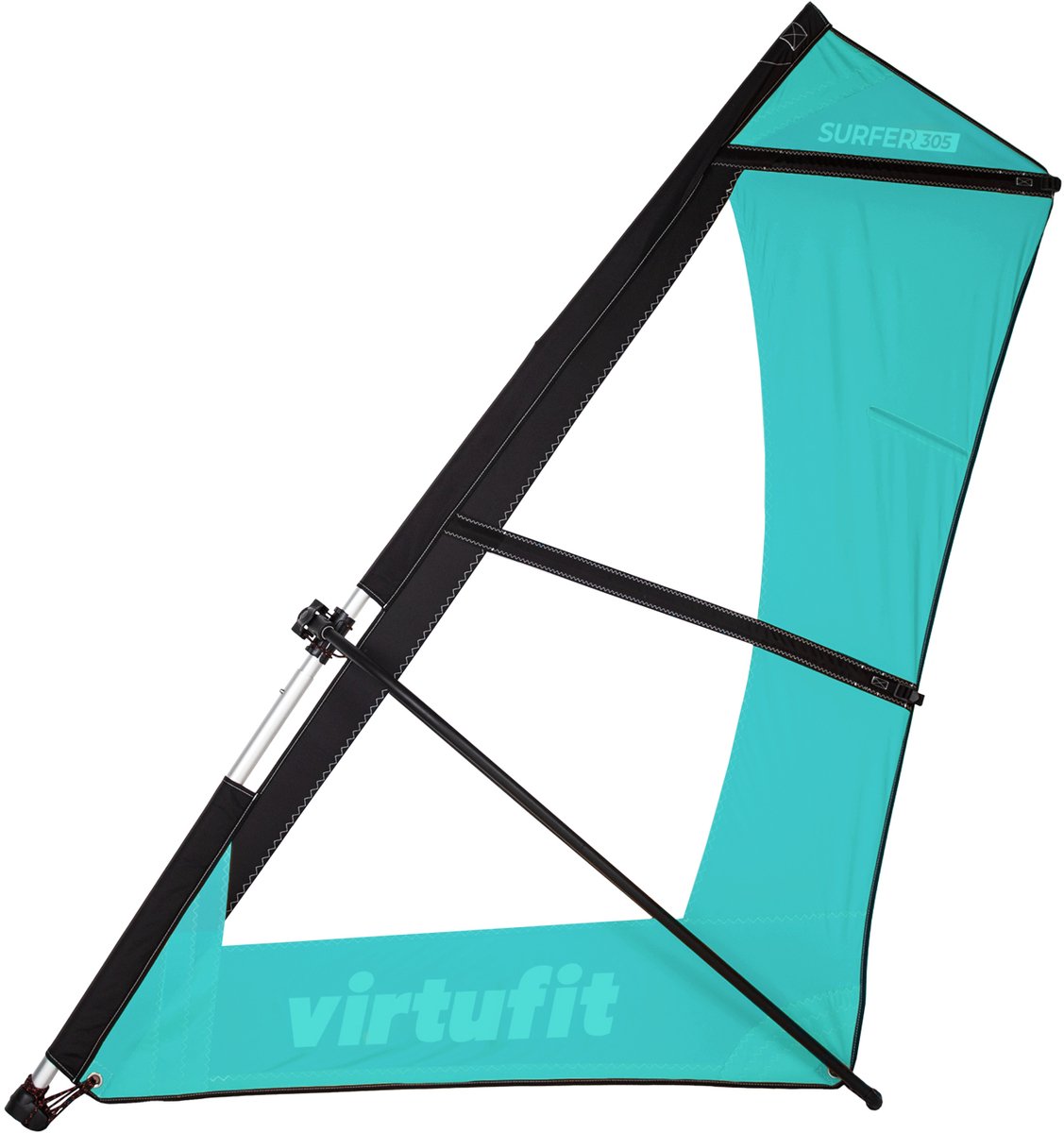VirtuFit Surfer Opblaasbaar SUP Board 305 cm - Met Windsurf Zeil, Accessoires & Draagtas - Inclusief Mast, Vin en Reparatieset - Stand Up Paddle Board - Turquoise – foto 6