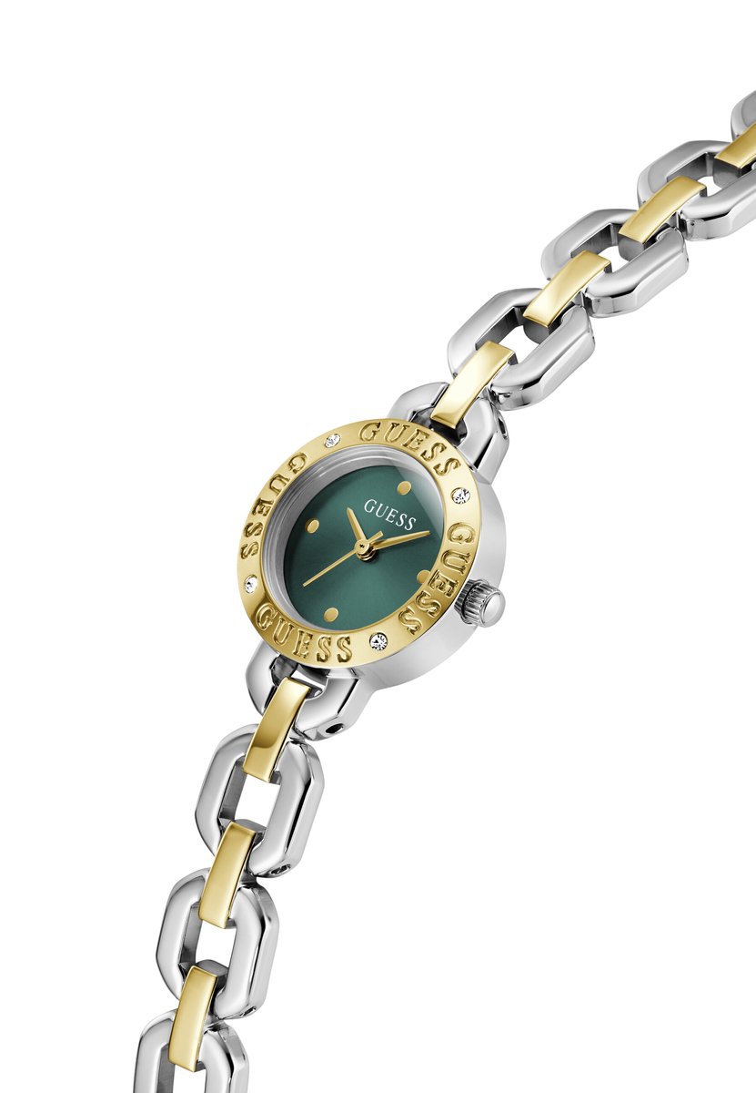 Guess Siren Quartz Analoog Horloge Tweetoon Kast: 100% Roestvrij Staal | Armband: 100% Roestvrij Staal 22 mm GW1019L8