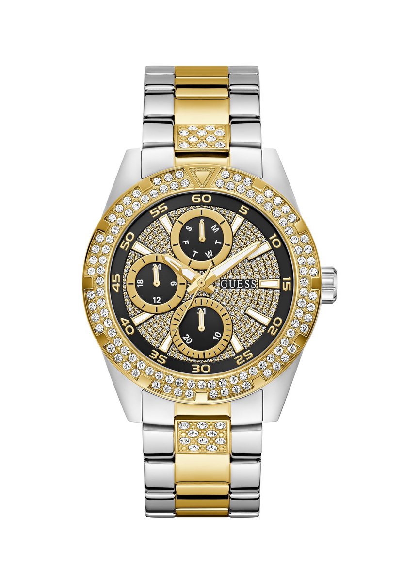 Guess Orion Quartz Analoog Horloge Tweetoon Kast: 100% Roestvrij Staal | Armband: 100% Roestvrij Staal 44 mm GW1067G2, GW1067G3