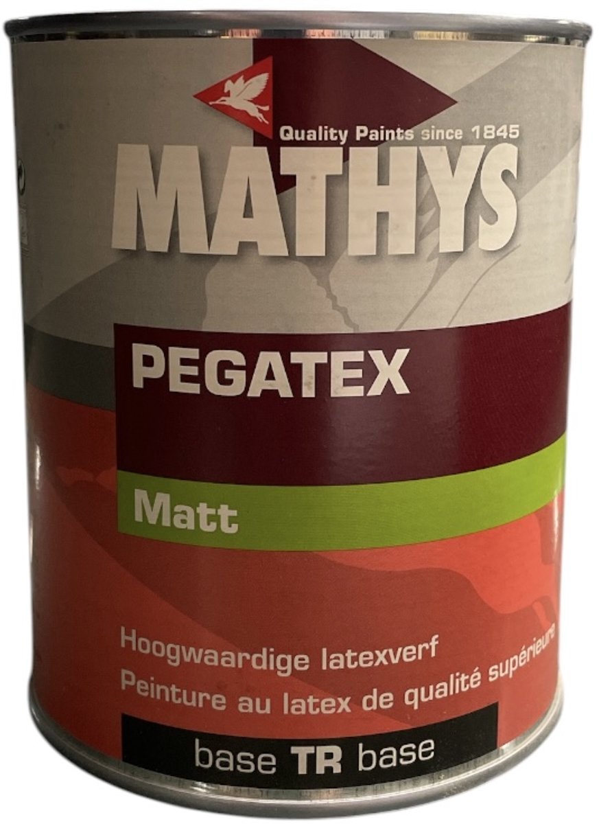 Mathys Pegatex - Hoogwaardige latex verf - waterbasis binnen en buiten - 1 L - RAL 9005 Zwart
