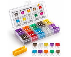 BOTC Steekzekeringen - 120 stuks Autozekeringassortiment - mini-Steekzekeringen - voor Auto's, Campers, Vrachtwagens, Boten