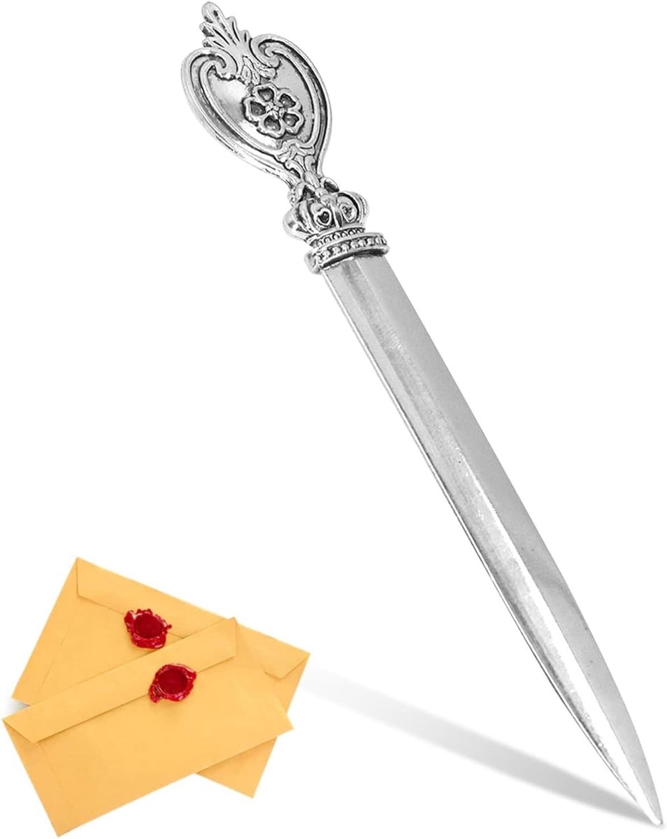 Stijlvolle Briefopener van Metaal voor Kantoor en Thuis, Perfect voor Enveloppen en Documenten, 13 cm lang