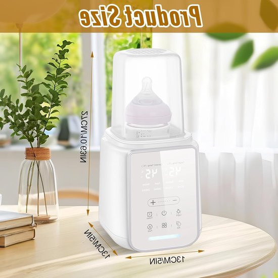 Flessenwarmer voor Baby's met Instelbare Temperatuur en 48 Uur Warmhoudfunctie voor Borstvoeding — afbeelding 4
