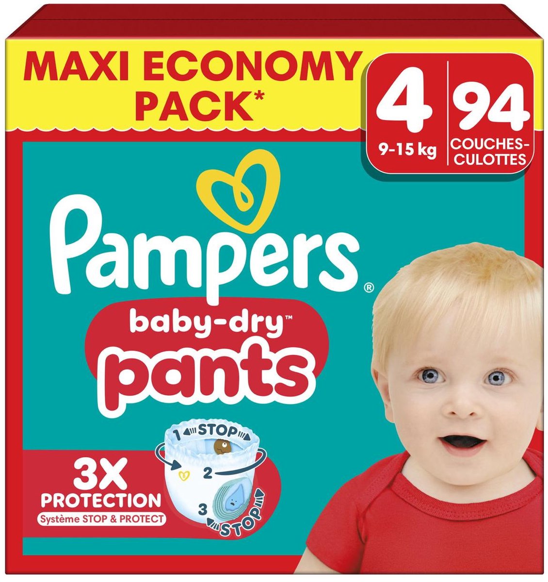 Pampers - Baby Dry Pants - Maat 4 (9kg-15kg) - 94 Luierbroekjes - Megabox