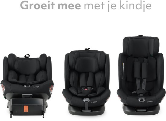 Mooiys Kaya Luxe Autostoel I-Size - 360° Draaibaar met Isofix - Zwart — afbeelding 3