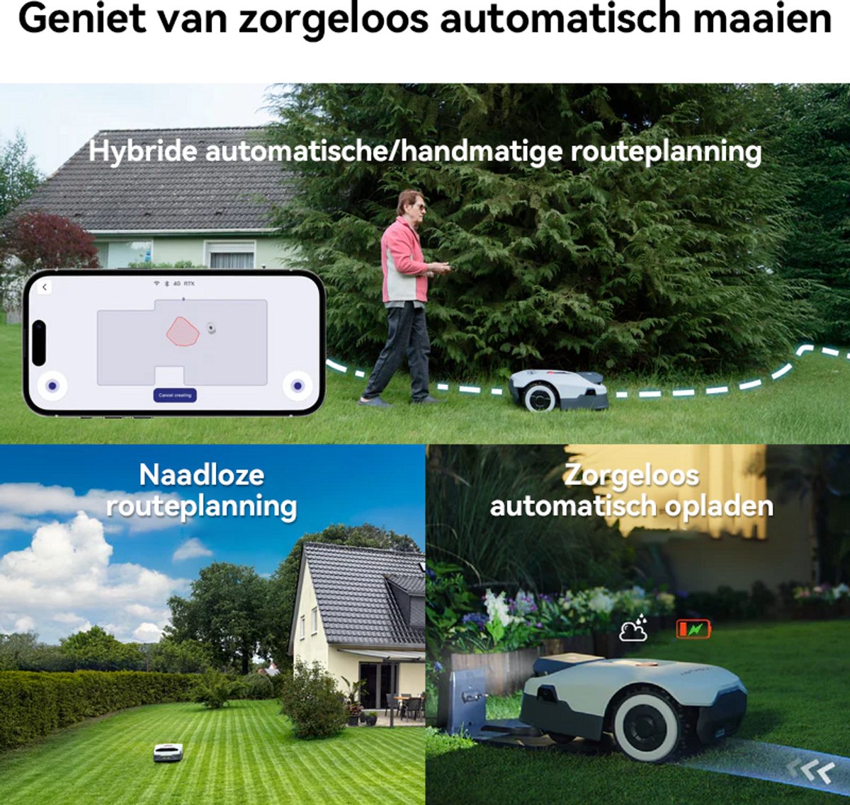 Shenzhen Ledong Genie 800 Draadloze Robotmaaier met - afbeelding 2