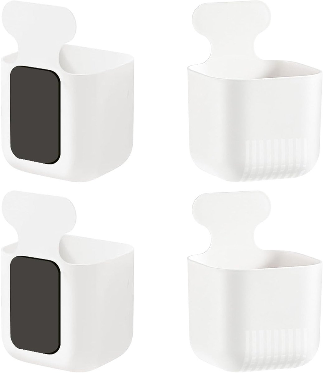Magnetische Pennenhouders Set van 4 - Sterke Organizer voor Whiteboard en Koelkast, Ideaal voor Markers, Pennen en Spons, Perfecte Oplossing voor Kantoor en Thuisopslag