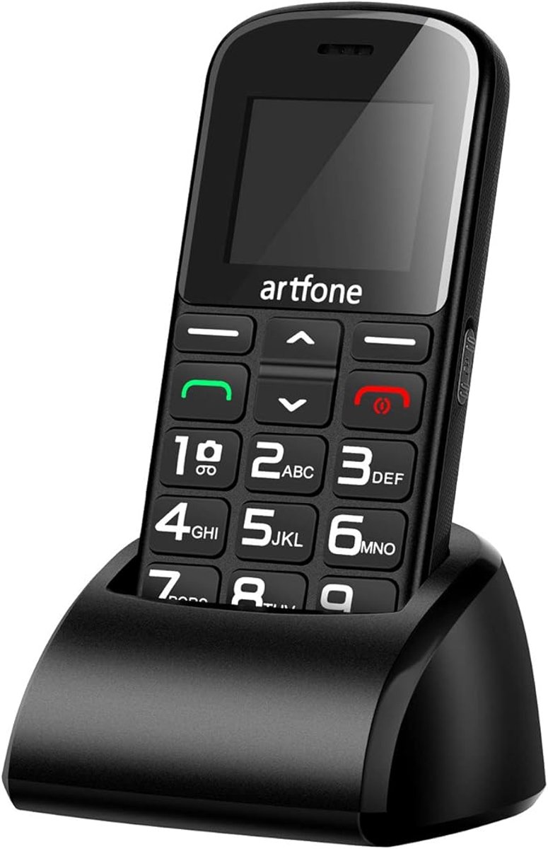 Artfone CS188 senioren telefoon 4G gsm mobiel grote toetsen SOS knop simlockvrij luid geluid eenvoudig bellen