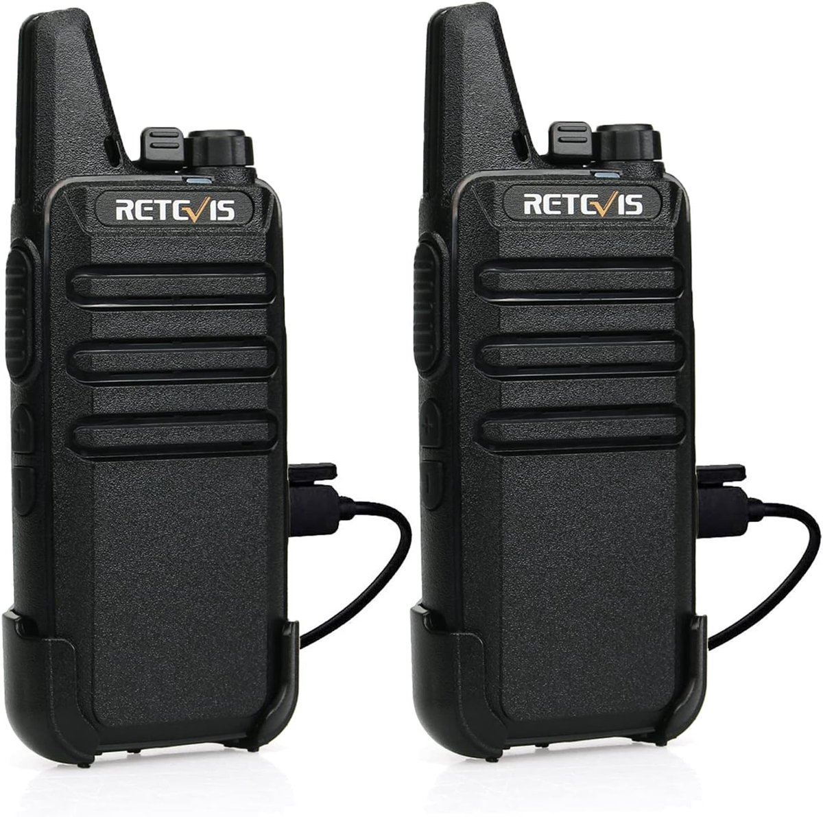 Retevis RT622 Walkie Talkie-Professional Portofoons-16 Kanalen-VOX Scan Monitor-met USB-Oplaadkabel-Kamperen en wandelen-zwart