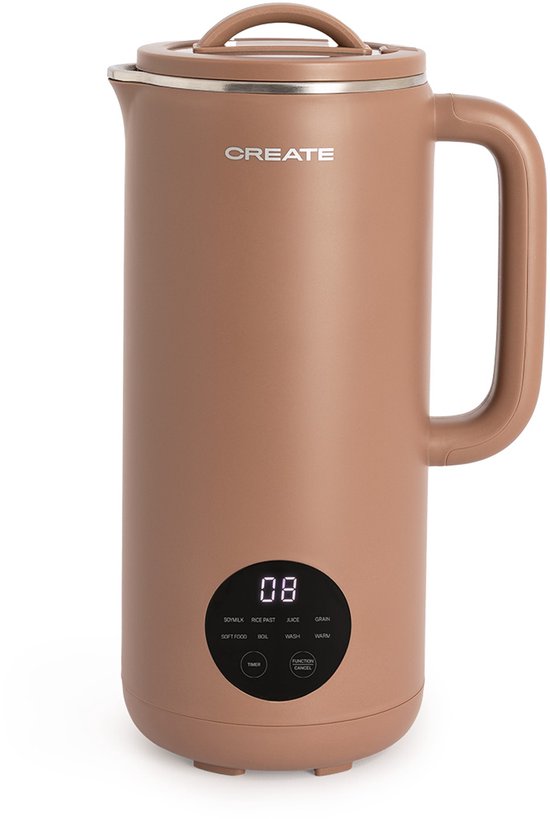 CREATE - Multifunctionele machine van 850 ml voor plantaardige melk - Mokka - VEGAN MILK MAKER STUDIO
