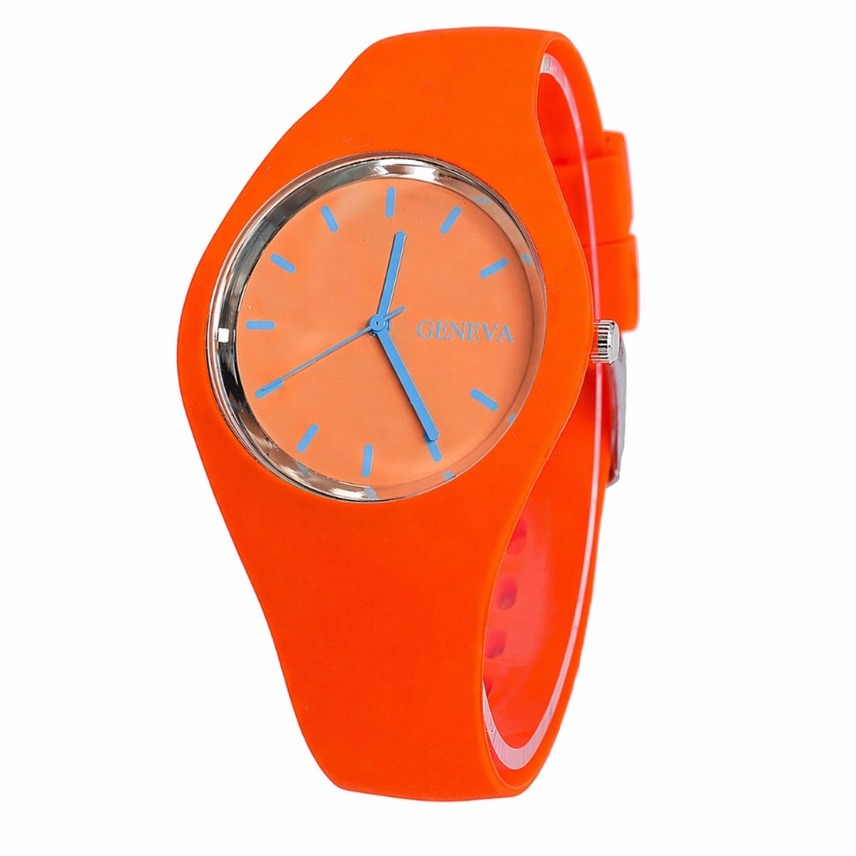Fako® - Horloge - Geneva - Siliconen Ultra - Oranje