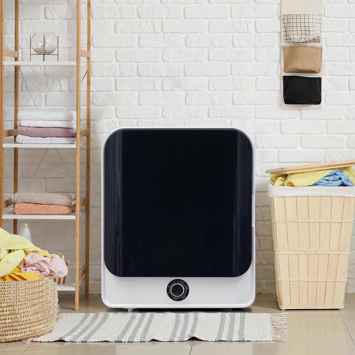 Afvoerdroger 3 Kg - Compacte Trommeldroger Met 5 Programma's, Wandmontage, Oververhittingsbeveiliging - Wit