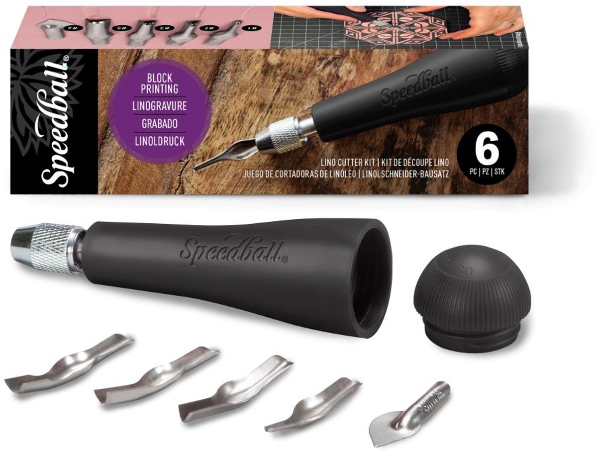 Speedball Linoleum cutter set black