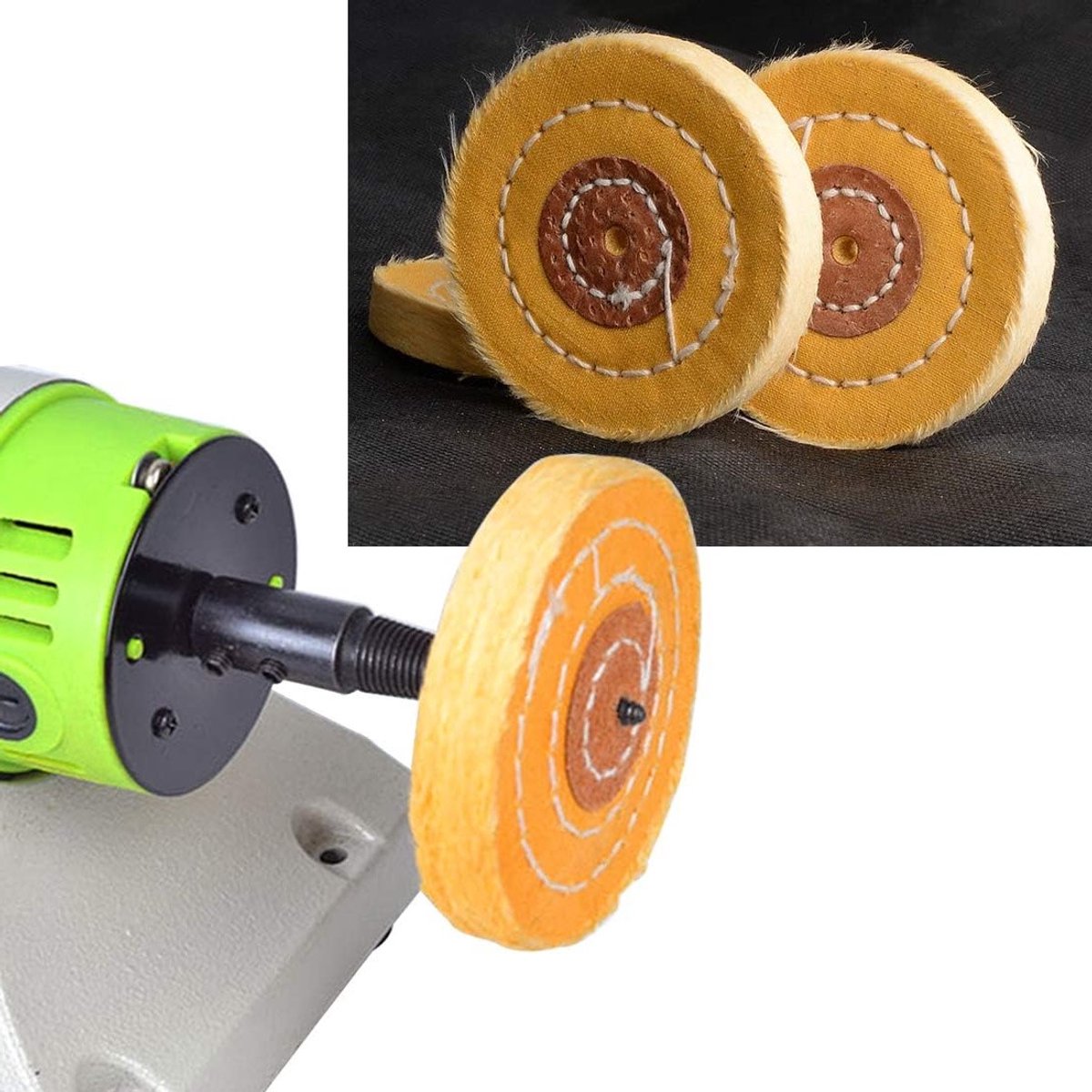 4" 100mm Schoonmaak- en Polijstwiel van Katoen voor Bank slijpmachine - Geschikt voor Metaal, Hout, Kunststof, en Glasbewerking