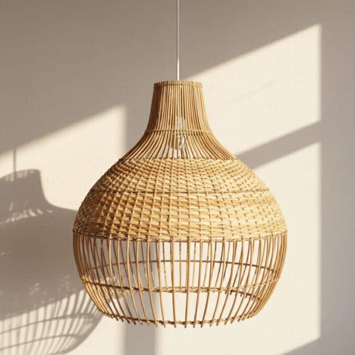 Ronde Rotan/Bamboe hanglamp Brisa - Ø50cm - 4shine