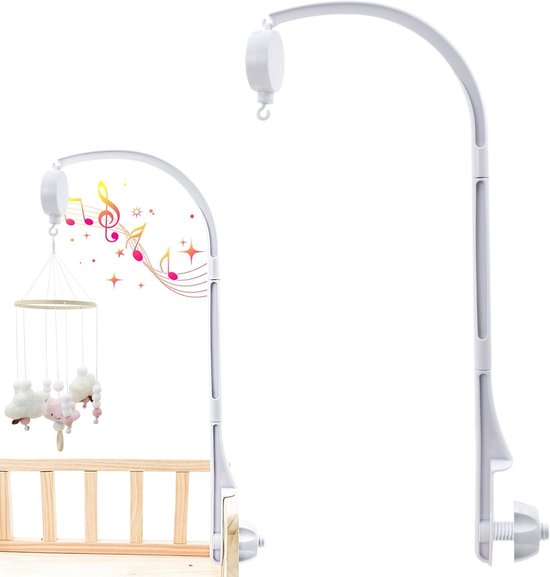 Verstelbare mobiele houder voor babybed, wieg en verschoontafel - ideaal voor hangende speeltjes en windspellen