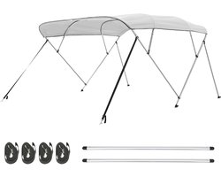 Novari - Boot zonnescherm - Bootluifel - Biminitop - Waterafstotend en kleurvast - Snelle en eenvoudige montage - 243x137x182 cm