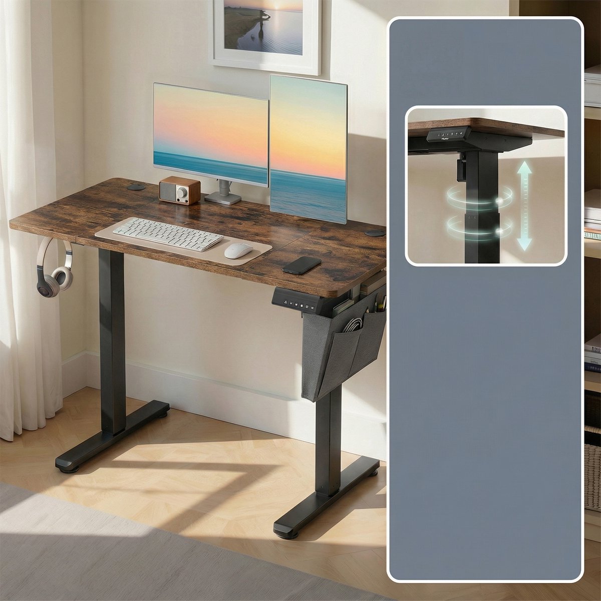 SONGMICS - Zit Sta Bureau - Voor Thuiswerkplek thumbnail 5
