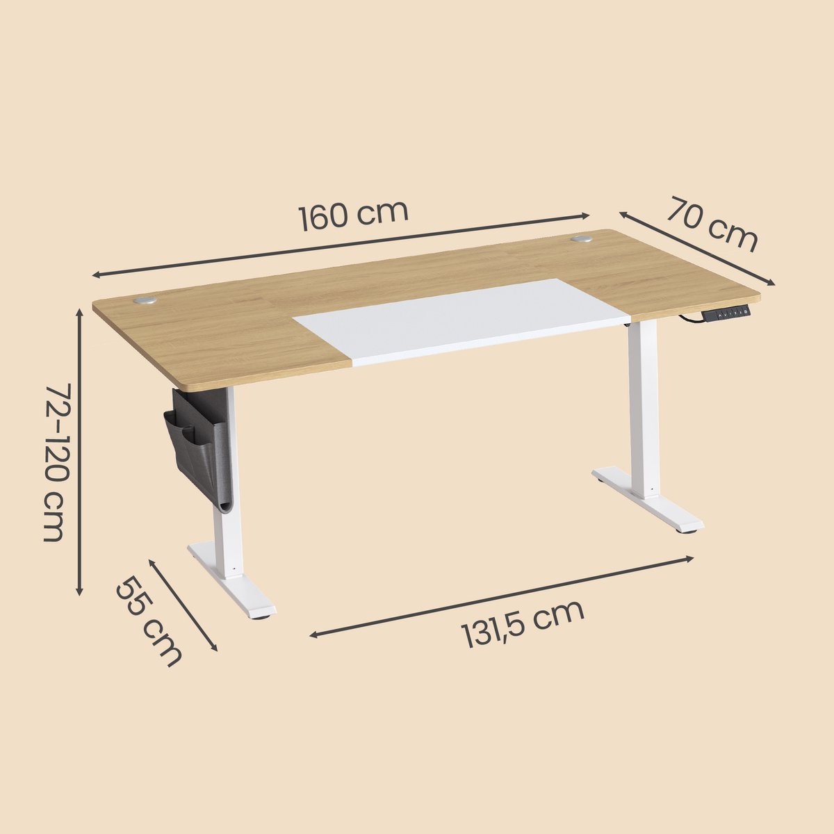 SONGMICS SONGMICS Zit-Sta Elektrisch Bureau - afbeelding 2