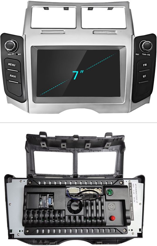 DAB Wireless Carplay & Android Auto Autoradio Voor Toyota Yaris 2005 2010 Navigatie Audiovolt Xpa 675dbt