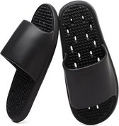 Pantoufles de bain à séchage rapide pour hommes et femmes - pantoufles de douche antidérapantes légères en matériau EVA - Noir - 44/45