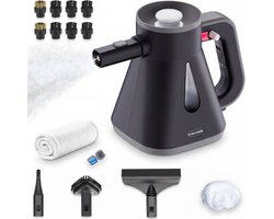 Techweise TS Compact Handstoomreiniger – 15 Accessoires – 1200W 2,6 Bar – Vloer, badkamer en meer – Wet & Dry functie – Handstomer