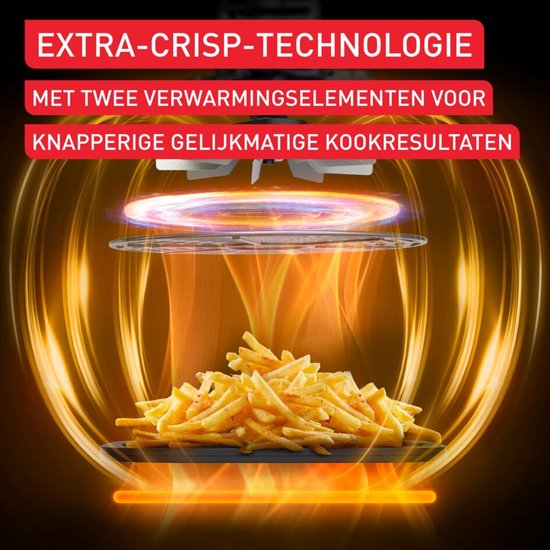 Tefal Easy Fry XL Surface FW4018 - Airfryer 4L - Pizza Tot 27 cm - 10 Programma's - Extra-Crisp - 70% Energiebesparing - Voor 4 Personen