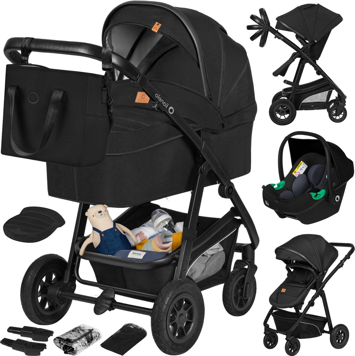 Balancelle Électrique LIONELO Rio - Léger - Transat bébé - Télécommande - Housse lavable - 3 vitesses de balancement - Beige - Puériculture & Eveil bébé