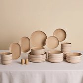 Karaca Terra 36-Delig Servieset – Creme – 8 Personen – Stoneware Dinerset – Dinerborden, Kommen en Dessertborden