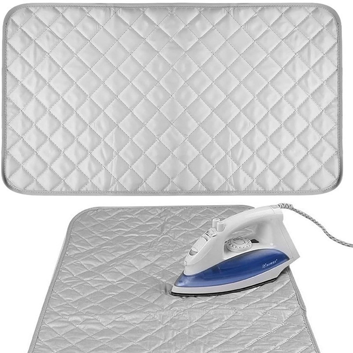 Hittebestendige Strijken Deken voor Tafelblad – Strijkdeken - Strijkplank - Strijkmat - tafelstrijkplank - 48x85 cm - Hitte bestendig -Lichtgewicht - Strijk - Mat - Hitte bestendig – Doek - LOUZIR