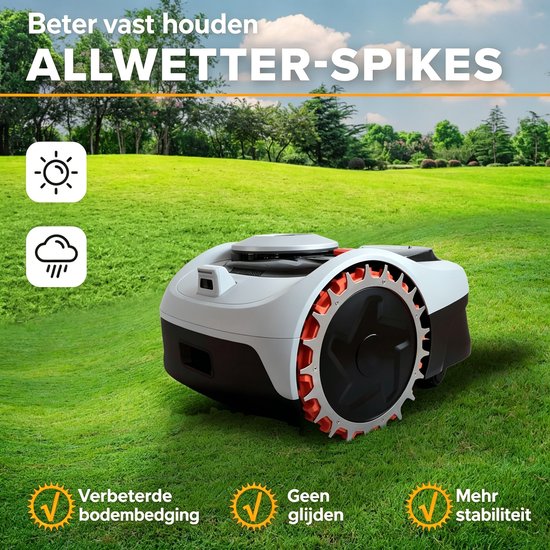 Robotische spikes - RVS - geschikt voor Navimow i105E-i108E - 3 mm diameter - 255 mm - Accessoires voor robotmaaiers - inclusief 12 roestvrijstalen schroeven - De spikes zijn ontbraamd van Merkloos	 — afbeelding 3