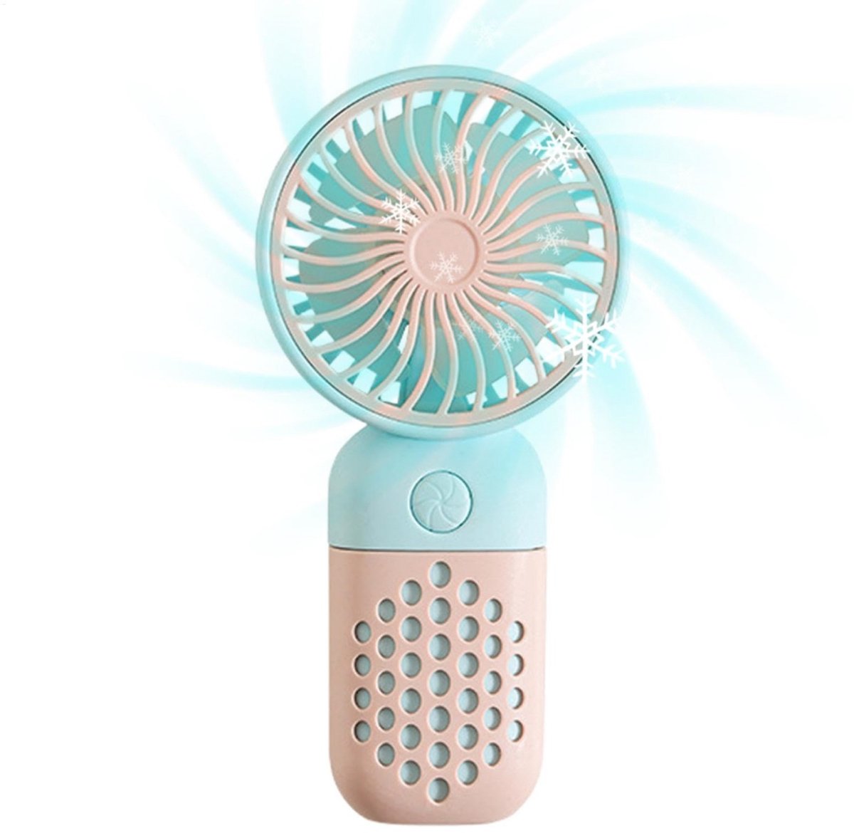 longziming -Tragbare Handventilator - Draagbare Mini Ventilator - Persoonlijke Koeler - Drie Snelheidsstanden - ABS En Siliconen - Lichtgewicht Ergonomisch Ontwerp - Ideaal Voor Reizen En Camping - 1 Stuk