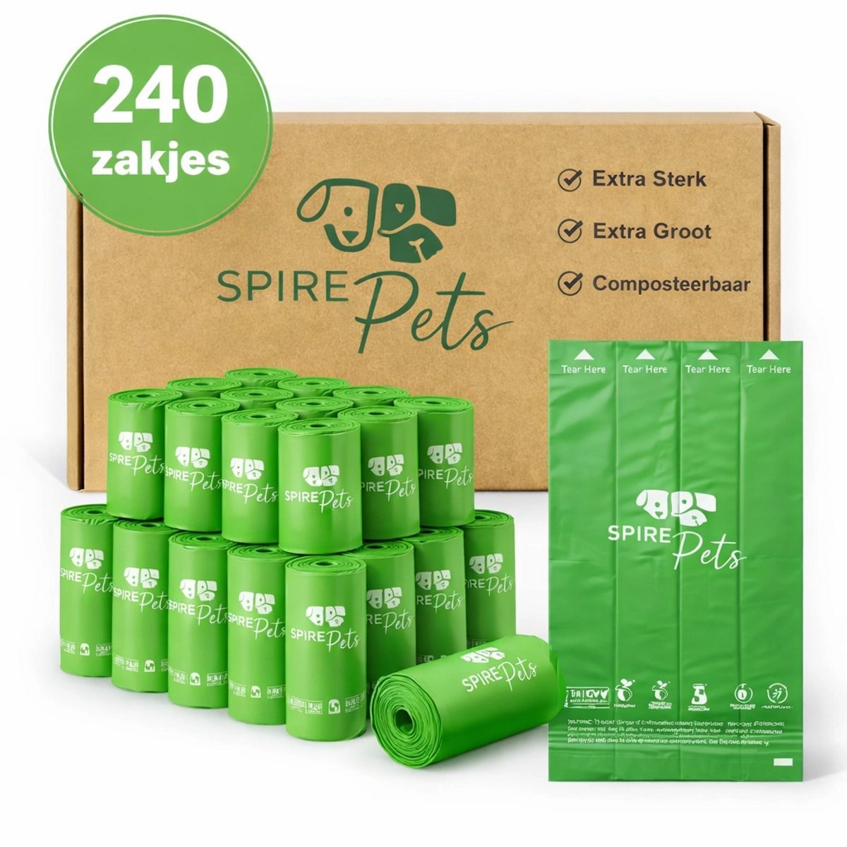 Poepzakjes Extra Groot 100% Biologisch afbreekbaar