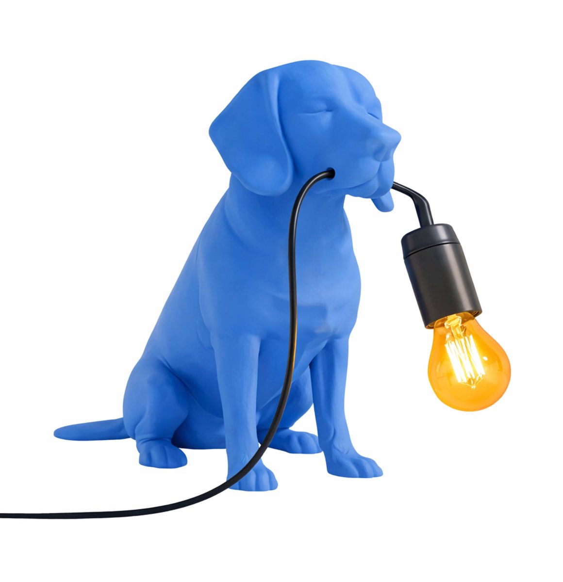 Fiastra Beagle tafellamp - hondenlamp - koningsblauw - E14 - 30 x 18 x 25 cm