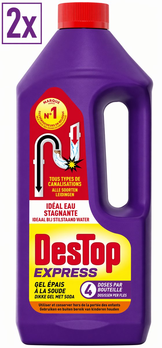 2 x Destop Gel Express met Soda - 950 ml