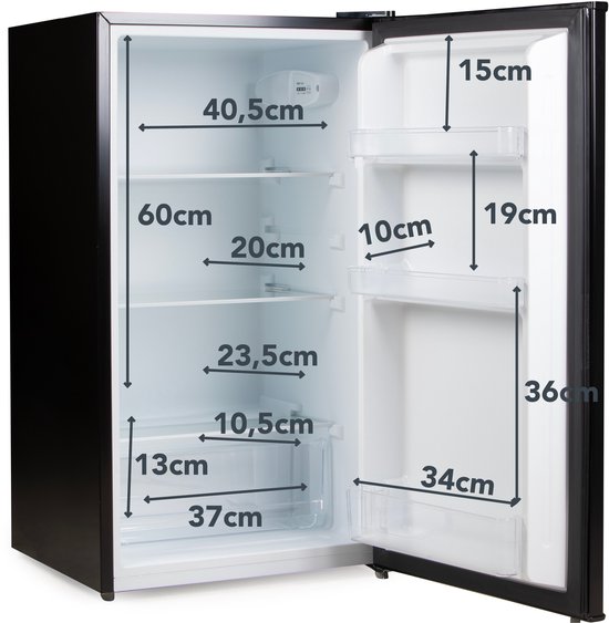 PRIMO PR181FR Koelkast Tafelmodel - 94L - D - Zwart van Merkloos — afbeelding 4
