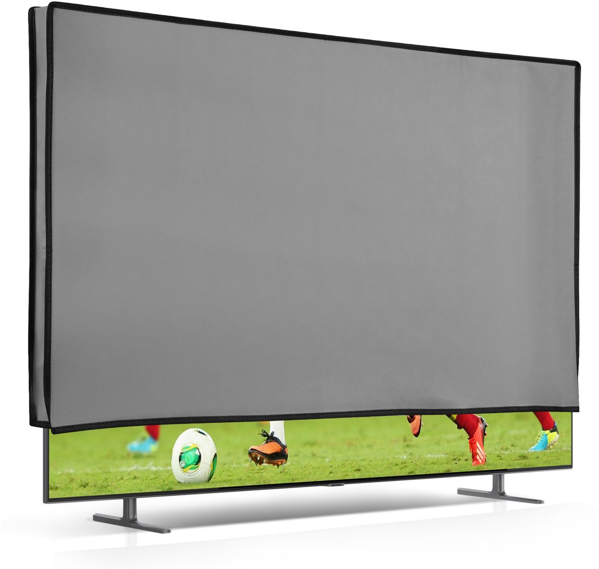 kwmobile tv hoes voor 24" TV cover - Beschermhoes voor televisie - Voor binnengebruik - Tegen vuil en stof - In lichtgrijs