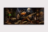 Scrooge Duck Money peinture sur plexiglas 120x60cm