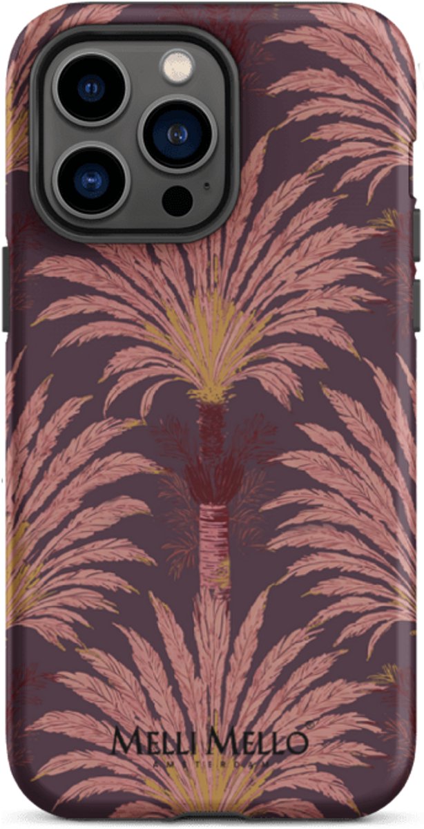 Melli Mello Telefoonhoesje Crimson Palm (Tough Case) - Apple iPhone 14 Pro Max