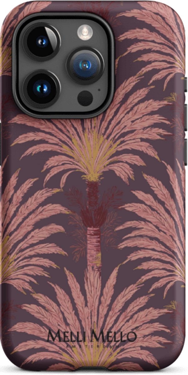 Melli Mello Telefoonhoesje Crimson Palm (Tough Case) - Apple iPhone 15 Pro