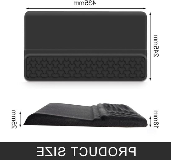 Ergonomische 3-delige set met polssteun voor toetsenbord, muismat en muis van traagschuim - Antislip, Comfortabel voor Kantoor en Thuisgebruik, Zwart — afbeelding 5